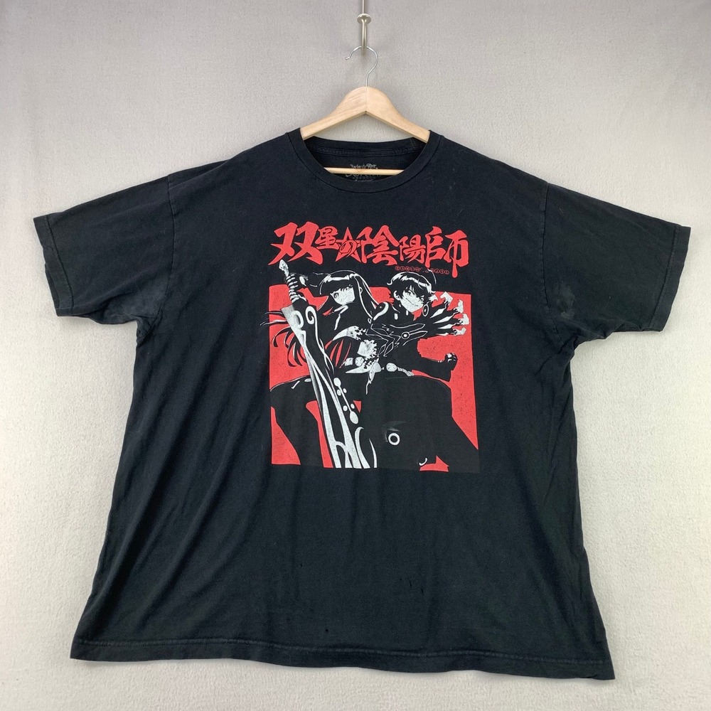 Twin Star Exorcists T-Shirt Mens 2XL Black Anime Graphic Tee Crunchyroll